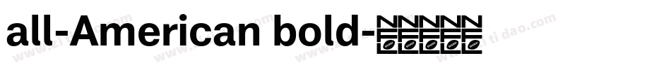 all-American bold字体转换